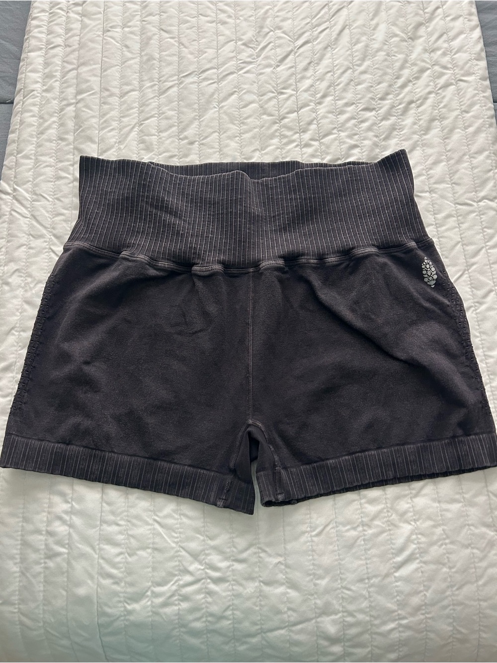 FP Movement Washed Black Good Karma Running Shorts Size L